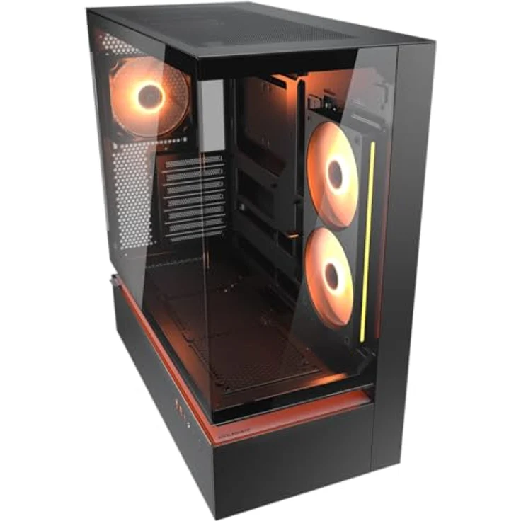 Cougar CFV235 Midi-Tower Gehäuse, ARGB, Glas, Schwarz, für ATX, mATX, Mini-ITX, mit bis zu 7 Steckkarten-Slots – Bild 2