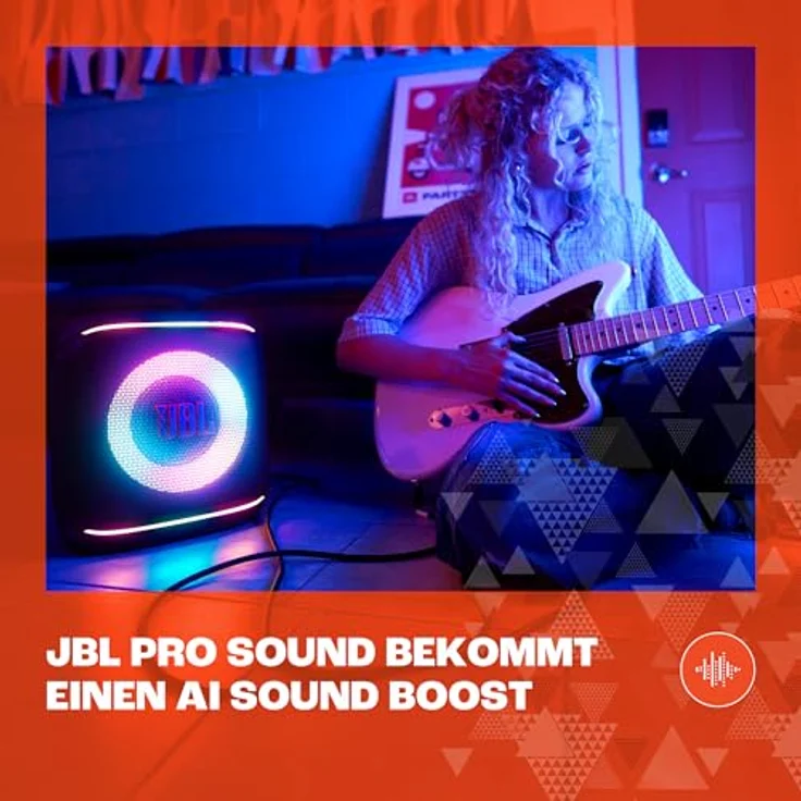 JBL PartyBox Encore 2, Bluetooth Partylautsprecher mit 15 Stunden Akkulaufzeit, spritzwasserfest und inkl. kabellosem Mikrofon, Schwarz – Bild 2