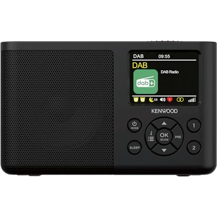 Kenwood CR-M33DAB-B - Tragbares DAB+ Radio mit Bluetooth, integriertem Li-Ion Akku & 6,1cm Farbdisplay, Schwarz