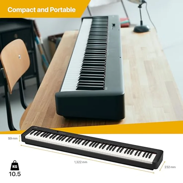 CASIO Digitalpiano CDP-S110BK, 88-tastige gewichtete Klaviatur, 10 hochwertige Klänge, USB to Host Anschluss, schwarz, mit Pedal – Bild 3