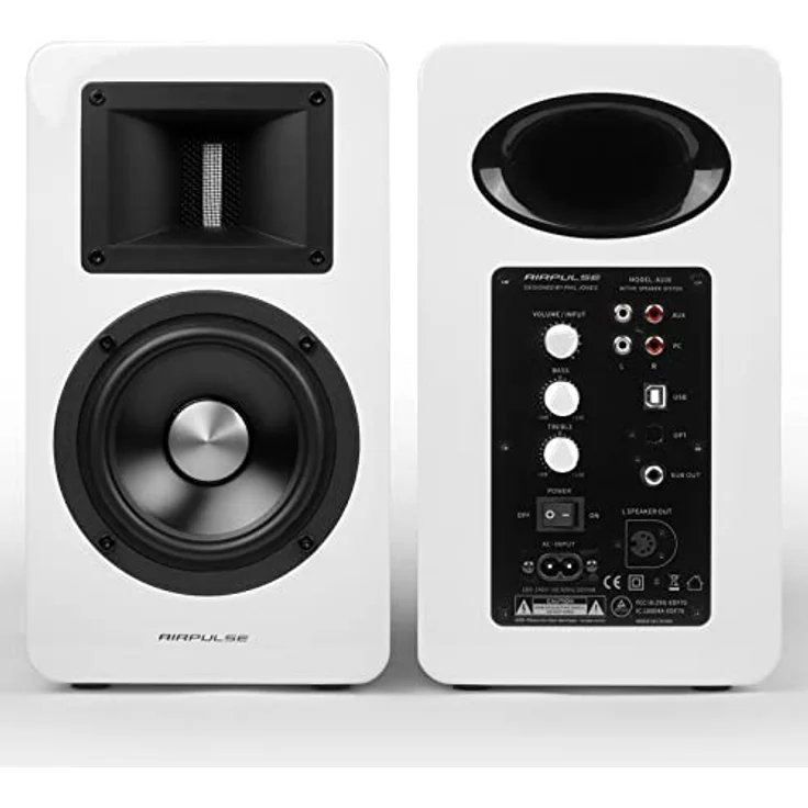 Airpulse Edifier A100 Speakers (weiß) - Regal-Lautsprecher A100white – Bild 3