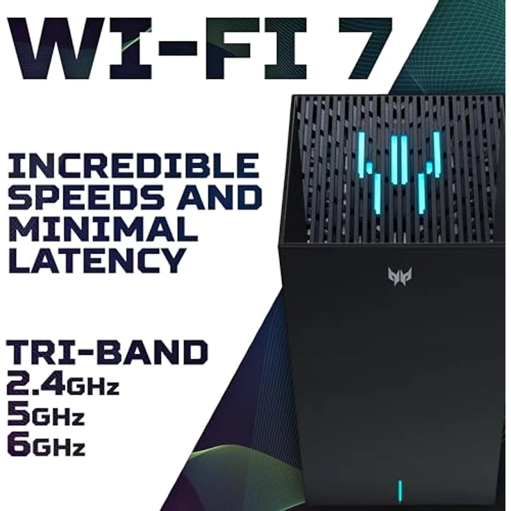 Acer Predator Gaming 5G Router | Connect X7, Tabletop-Router Schwarz, Tri-Band Wi-Fi 7, 10755 Mbit/s – Bild 2