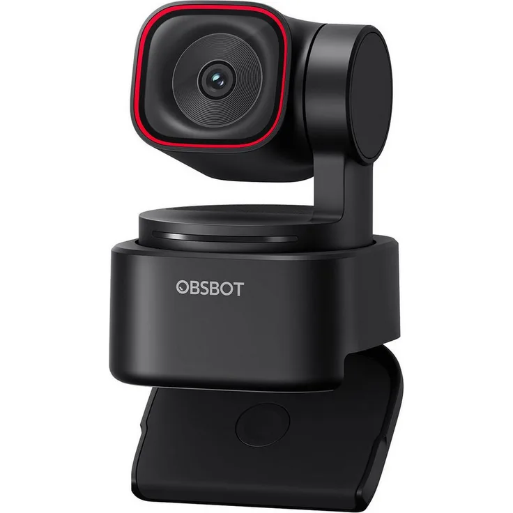 OBSBOT TINY 3 Lite Webcam, 4K Ultra HD mit AI Tracking 2.0 und integriertem Mikrofonsystem, Aluminiumgehäuse
