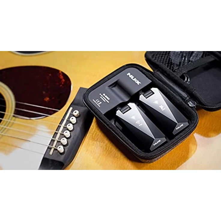 NUX B-5RC Wireless System für Gitarre und Mikrofon, Plug-and-Play, 24-bit/44.1 kHz, anmeldefrei, bis zu 30 Meter Reichweite, inkl. tragbarem Lade-Case – Bild 6