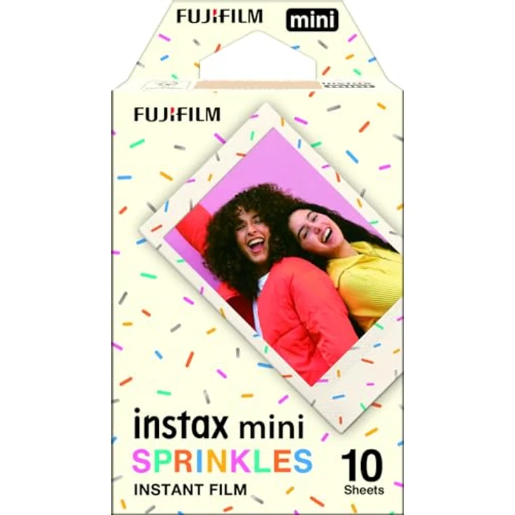 FUJIFILM instax Film Sprinkles, Sofortbildfilm für analoge Fotografie, 10 Bilder, 54 x 86 mm – Bild 1