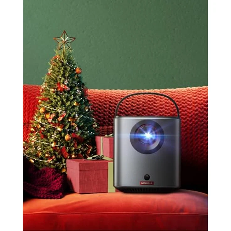 Nebula Anker Mars 3 Air Mini Beamer, 1080p, mit Google TV, Smart, WLAN Projektor, Tragbarer Projektor mit 400 ANSI-Lumen, Dolby Digital, 2*8W, 150-Zoll Bild, Integrierter Akku, 2,5 Stunden Spielzeit – Bild 2