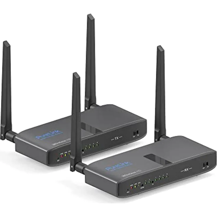 PureLink® Wireless-HDMI Set, Kabellose HDMI Übertragung, Full HD, 1080p, unkomprimierte Übertragung auf bis zu 150 Metern Distanz, Set aus Sender und Empfänger Set, schwarz