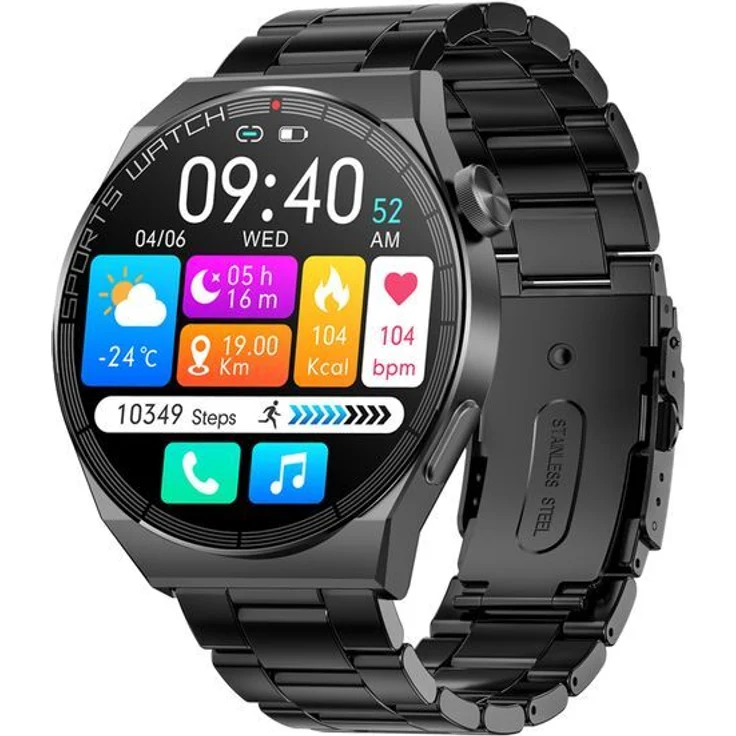 Trevi T-FIT 300 CALL, Smart Fitness Band mit 1,32 Zoll Touchscreen, wasserdicht nach IP67, schwarzes Design