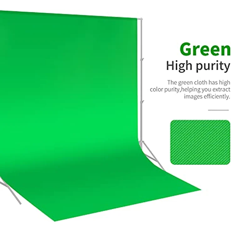 Neewer 10 x 12 ft/3 x 3,6 m Pro Foto Studio 100% Pure Musselin klappbar Hintergrund Hintergrund für Fotografie, Video und Gartenblick (nur Hintergrund) - Grün – Bild 8