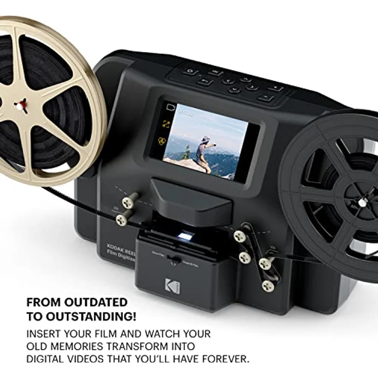 Kodak Reels Super 8 Films Digitizer Converter, 5-Zoll-HD-Bildschirm, digitale MP4-Videos, schwarz, bis 128 GB SD-Karte – Bild 3