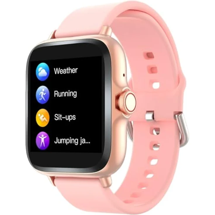 Denver Electronics SWC-156RO Smartwatch, Bluetooth mit Herzfrequenz- und Blutsauerstoffsensor, 1,44" Rosa – Bild 2