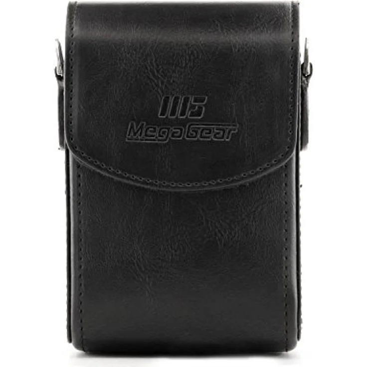 MegaGear MG1428 Panasonic Lumix DC-ZS200, TZ200, Leica C-Lux Leder Kameratasche mit Trageriemen, Schwarz – Bild 3