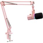 Feelworld PM1-AS-P, Dynamisches Mikrofon für Gaming, Streaming und Podcasting mit verstellbarem Mikrofonarm und Tischklemme