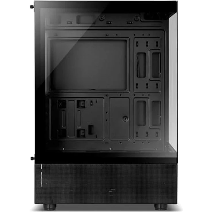 NOX XTREME PRODUCTS Hummer Vision Black, Semitower ATX/M-ATX Gehäuse mit gehärtetem Glas, Platz für 5 Lüfter, USB 3.0, kompatibel mit Grafikkarten bis 300mm, Schwarz – Bild 3