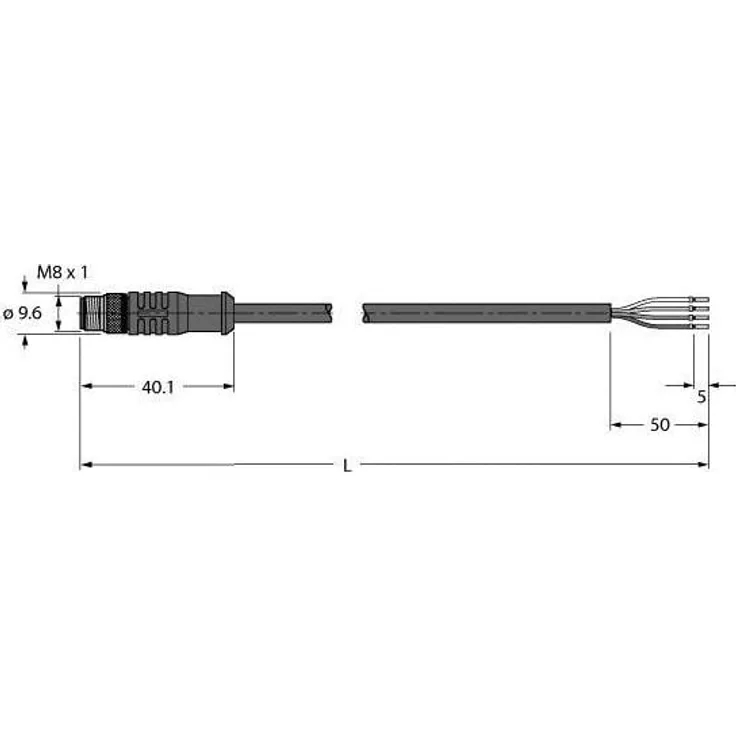 Turck Kabelrolle Aktuator- (5 m) Hochtemperaturfest, PTFE-Mantel in Weiß