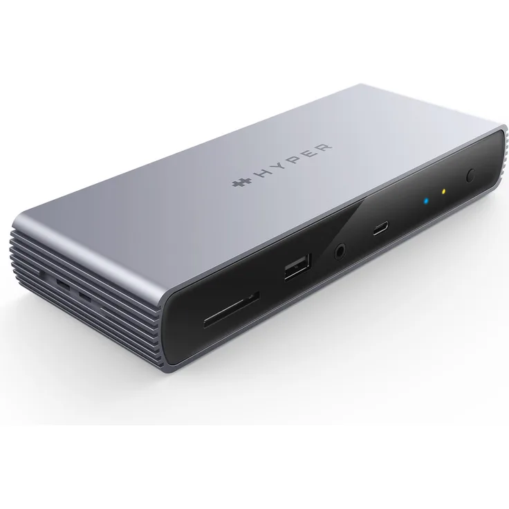Targus Thunderbolt 4 Docking Station (HDTB4D-EUZ) mit 2x Thunderbolt 4 Downstream-Ports, 96W Power Delivery, 2,5 Gbit/s Ethernet, Grau