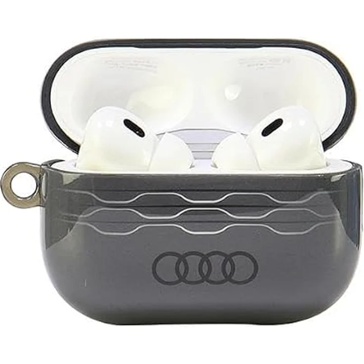 Audi IML Geometrisches Muster Fall für AirPods Pro 2, grau, TPU/PC-Material – Bild 2