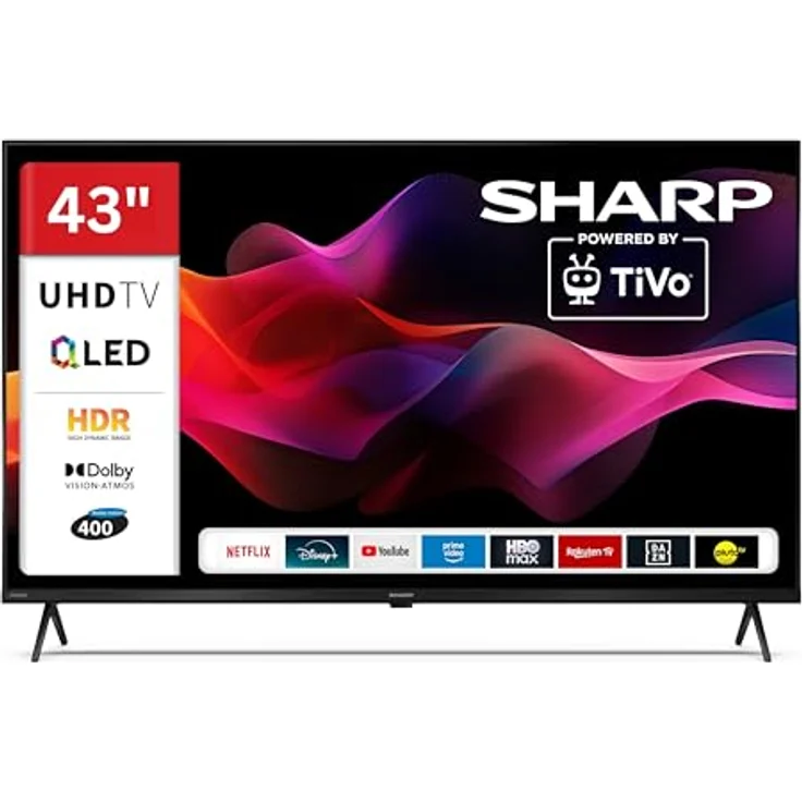 Sharp QLED TV 43HM5745E, 43 Zoll 4K UHD Smart Fernseher mit Dolby Vision HDR, Dolby Atmos und Triple-Tuner – Bild 1