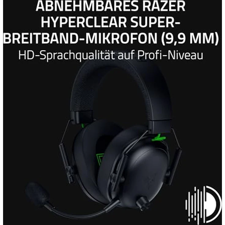 Razer BlackShark V3 Xbox S|X, Kabelloses E-Sport-Headset mit Triforce 50mm Treibern, Abnehmbarem Mikrofon, HyperSpeed 2,4 GHz & Bluetooth, Surround Sound für Xbox/PC, Schwarz – Bild 5