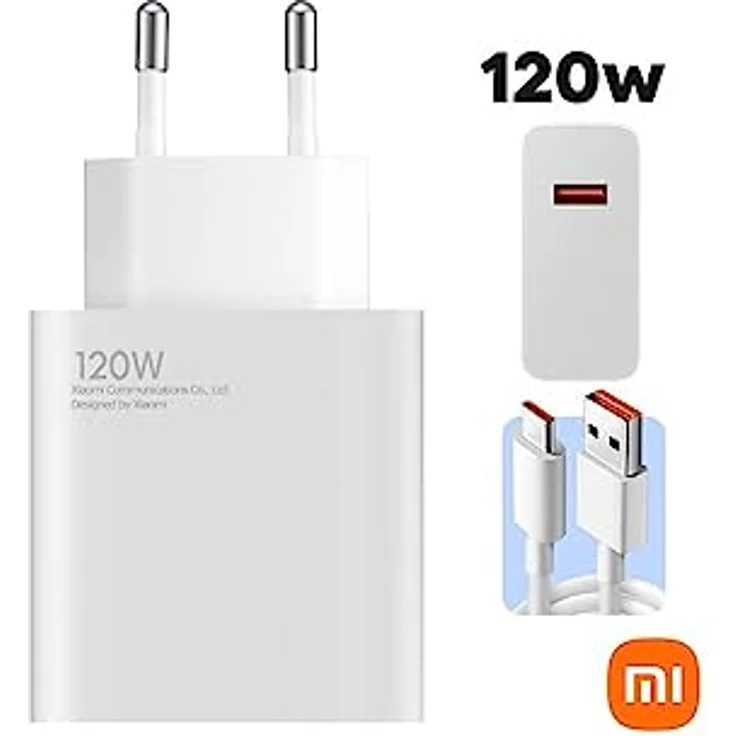 Xiaomi Mi Travel Charger Combo Set with USB-A to Type-C Charging Cable 1m, 120W White EU BHR6034EU – Bild 2