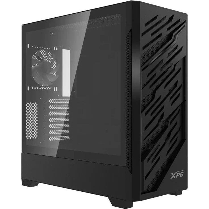 ADATA XPG Starker Air BTF, ATX Mid-Tower Gehäuse mit 4 vorinstallierten aRGB-Lüftern, Schwarz, für E-ATX-Motherboards