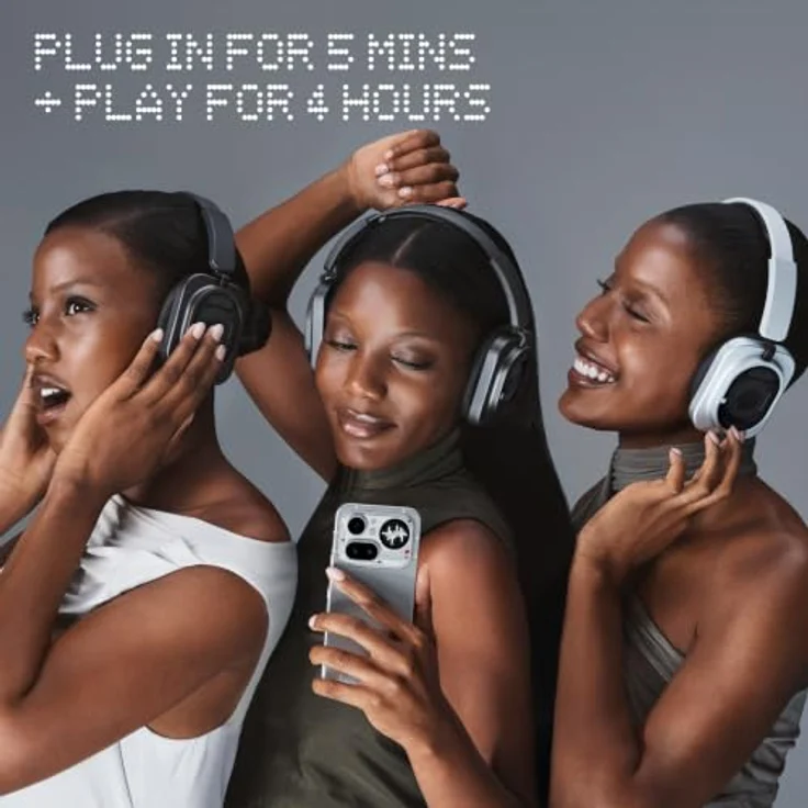 NOTHING Headphone (1) Pro, Over-ear Kopfhörer mit Hi-Res Sound, adaptiver Geräuschunterdrückung und Dynamic Spatial Audio, Bluetooth Weiß – Bild 12