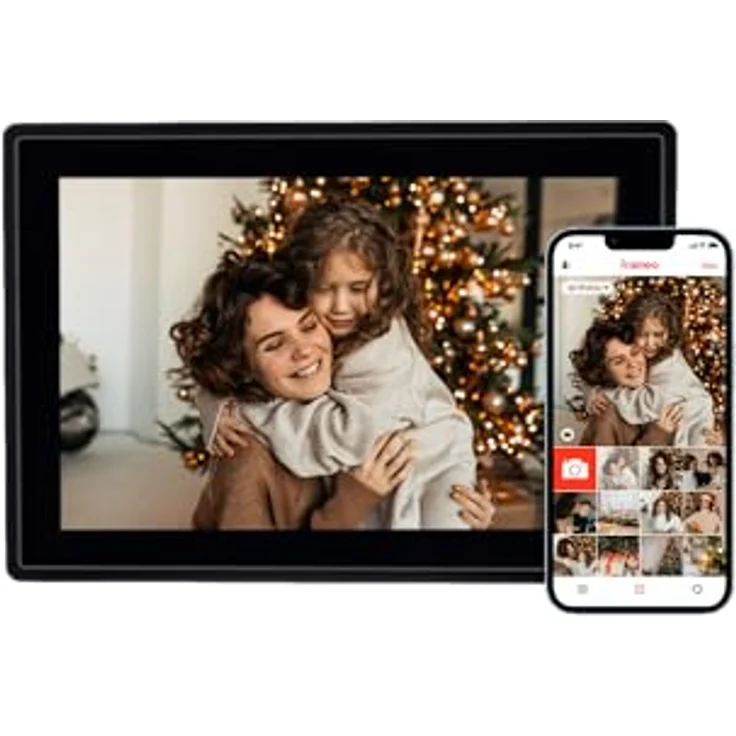 Rollei Smart Frame WiFi 100 in schwarz. 10.1 Zoll digitaler Bilderrahmen mit WiFi-Funktion zur Wiedergabe Ihrer Fotos und Videos mit Ton. - Preisvergleich – Bild 1