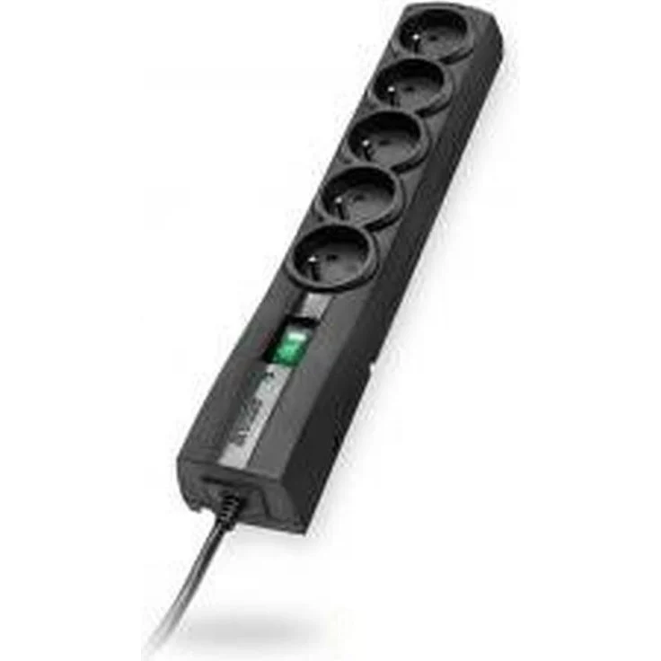 Ever CLASSIC Steckdosenleiste mit Überspannungsschutz, 5x CEE 7/5, 3 m, Kindersicherung und LED-Anzeige