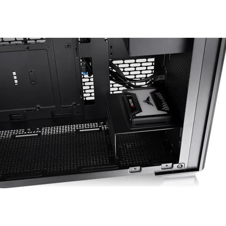 Thermaltake TR300 WS, Mid-Tower PC-Gehäuse mit Tempered Glass, 120mm Lüfter und Platz für bis zu 8 Lüfter, schwarz – Bild 5