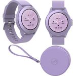 FOREVER Colorum CW-300 Lila Smartwatch - Wasserdicht IP68 - Pulsuhr mit Schrittzähler Schlaftracker Kalorienzähler - Lange Akkulaufzeit - Android/iOS Sportuhr Damen Herren Unisex Stilvolles Design