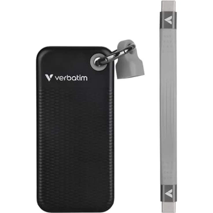 Verbatim Pocket SSD USB 3.2 Gen 2 1TB Black/Grey - Kompakte externe SSD mit 10 Gbps Übertragungsgeschwindigkeit – Bild 2