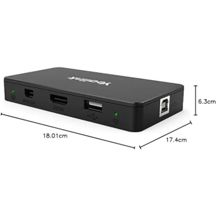 Yealink MShare E2, Netzwerkmedien-Streaming-Adapter für Full-HD Content-Sharing, Schwarz, USB-C & HDMI-Anschluss – Bild 3