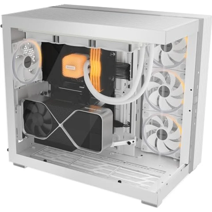 be quiet! Light Base 900 FX White PC-Gehäuse, Panorama-Blick, Dual Chamber Design, 4 Light Wings PWM White Lüfter, ARGB LED-Streifen – Bild 3