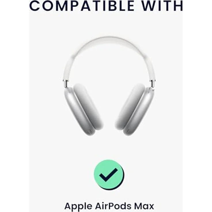kwmobile Kopfhörer-Schutzhülle Hülle für Apple AirPods Max Cover TPU Silikon - Schutzhülle für Polster, 2er Pack, rutschfest, reißfest – Bild 2