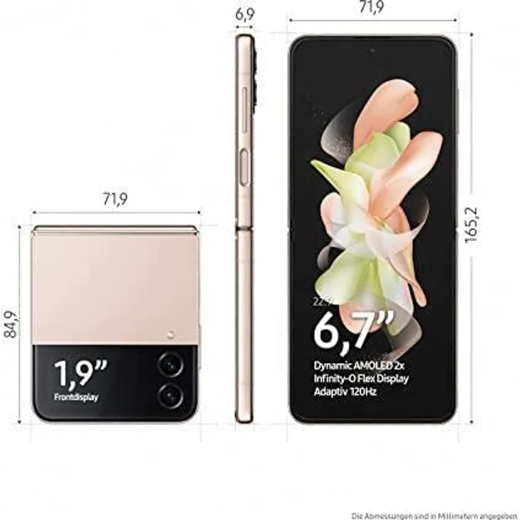 Samsung Galaxy Z Flip4 5G Smartphone Android Klapphandy 512GB, Pink Gold, inkl. 36 Monate Herstellergarantie  – Bild 2