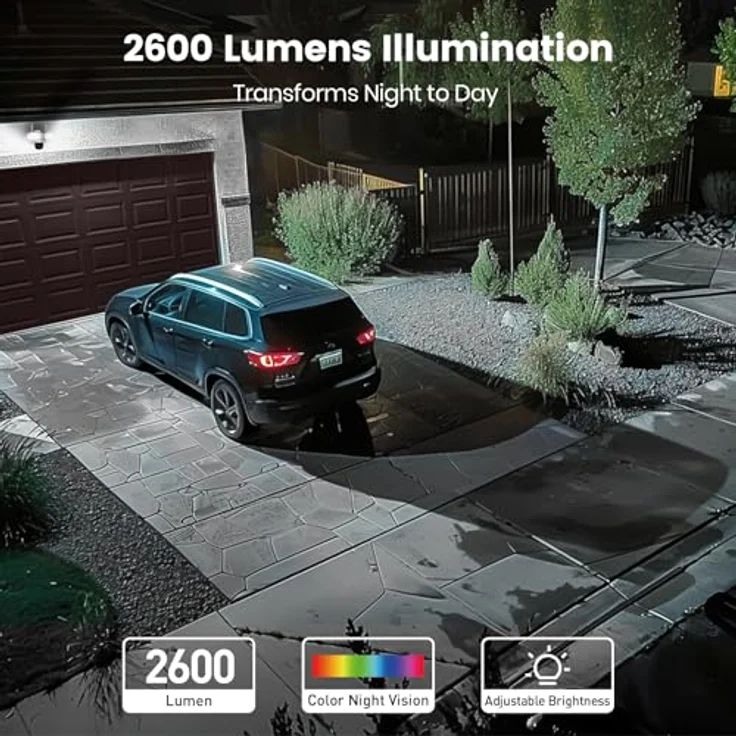 Aosu L5P L5P0.WAEU01000 WLAN IP Überwachungskamera, 5MP, 2800 x 1620 Pixel, vollfarbige Nachtsicht, 360° Abdeckung, Weiss – Bild 7