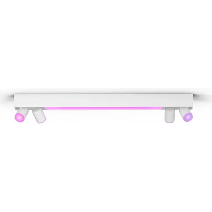 Philips Hue White & Color Ambiance Centris 4-er Spotleuchte, dimmbar, steuerbar via App, kompatibel mit Amazon Alexa, weiß