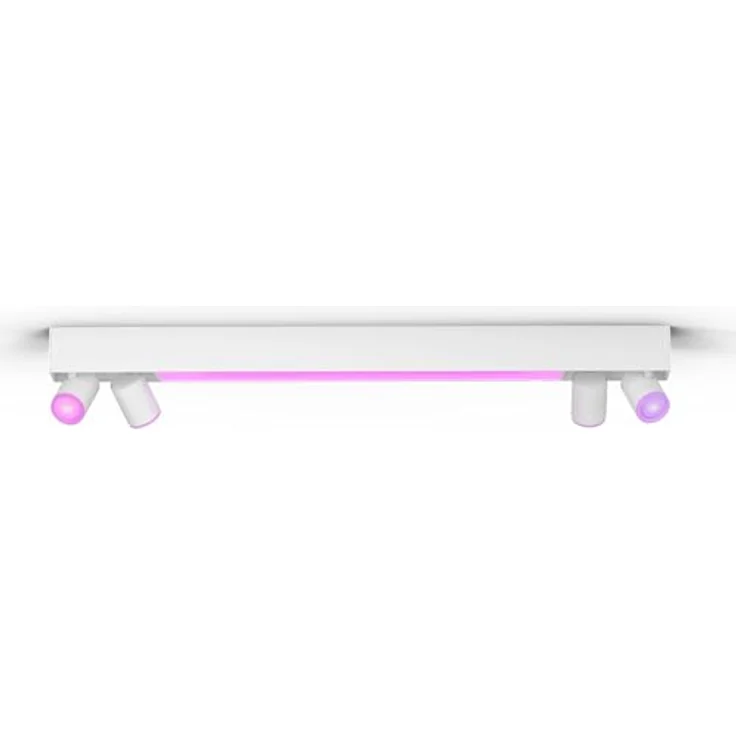 Philips Hue White & Color Ambiance Centris 4-er Spotleuchte, dimmbar, steuerbar via App, kompatibel mit Amazon Alexa, weiß – Bild 1
