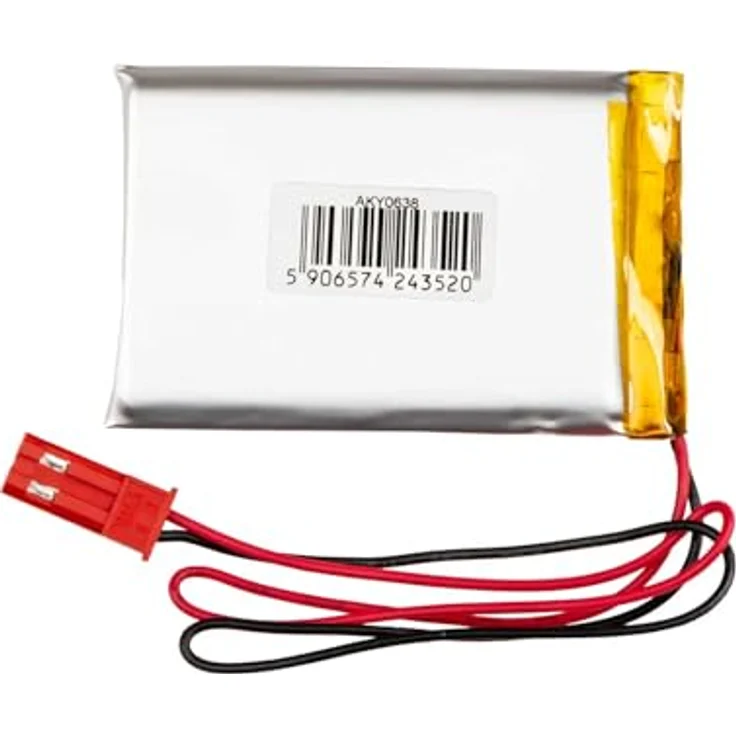 Akyga AKY0638, 3.7V 1200mAh Lithium Polymer Akku mit PCM-Schutz und JST 2-Polig Anschluss, ideal für tragbare Geräte – Bild 2