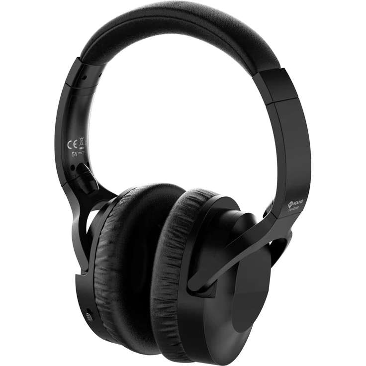 Meliconi 497406, Kabelloses Headset mit aktiver Geräuschunterdrückung und Bluetooth 5.3, Schwarz