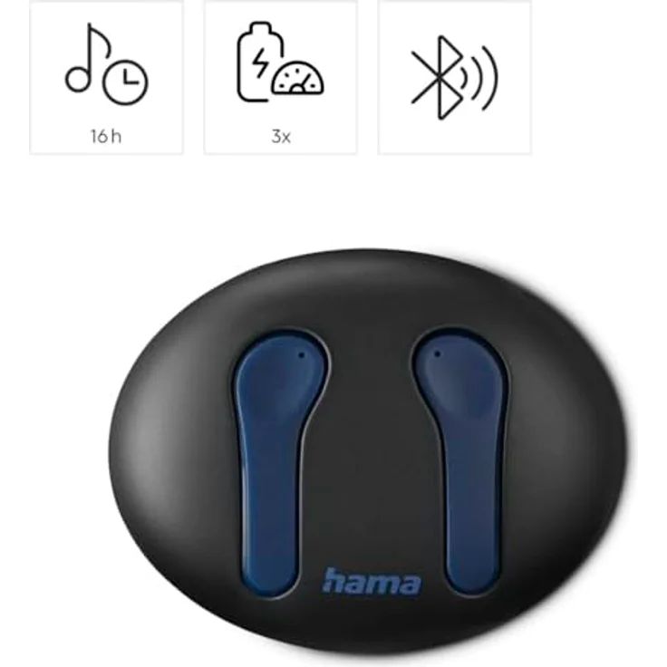 Hama Spirit Unchained wireless In-Ear-Kopfhörer (Echo Noise Cancellation (ENC), Freisprechfunktion, True Wireless, kompatibel mit Siri, Google Assistant, A2DP Bluetooth, AVRCP Bluetooth, Bluetooth, HFP, Schwarz) – Bild 2