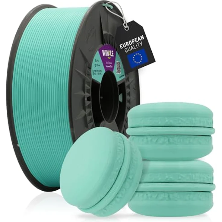 WINKLE PLA HD Pastell Filament 1.75mm Türkisblau, 300g Spule, kompatibel mit FDM Druckern, Maßgenauigkeit +/- 0.05mm – Bild 1