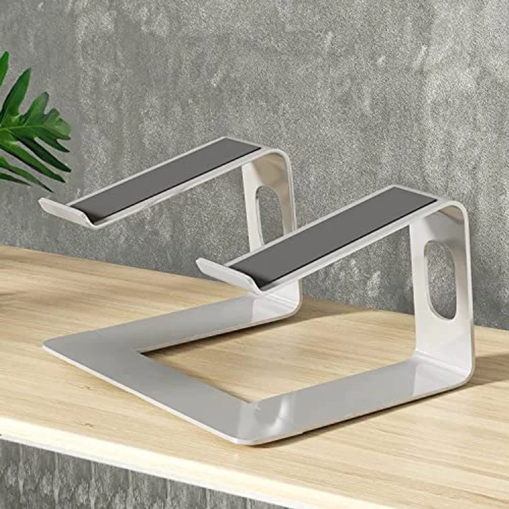 honju Laptop-Ständer für ergonomisches Arbeiten [Laptop-Erhöhung für Schreibtisch, Laptop-Stand aus stabilem Aluminium, Notebook-Ständer/MacBook Stand] Silber - Preisvergleich – Bild 5
