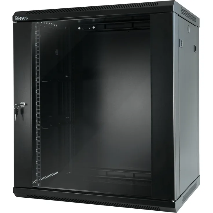 Televes MSR1915B, Serverschrank, Schwarz, 17U Rack-Kapazität, 60 kg Höchstgewichtskapazität