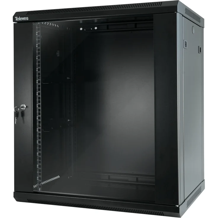 Televes MSR1915B, Serverschrank, Schwarz, 17U Rack-Kapazität, 60 kg Höchstgewichtskapazität