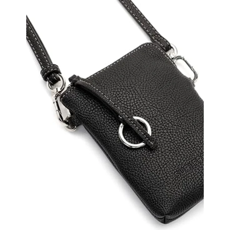 SURI FREY Handytasche SFY Debby, Logo-Prägung, Uni-Design in Feinsynthetik, vegan, Reißverschluss – Bild 4