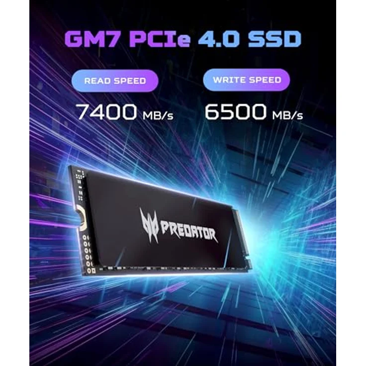 Acer Predator GM7 SSD M.2 NVMe PCIe Gen 4x4 (2TB) - Hochleistungs-SSD in Schwarz – Bild 2