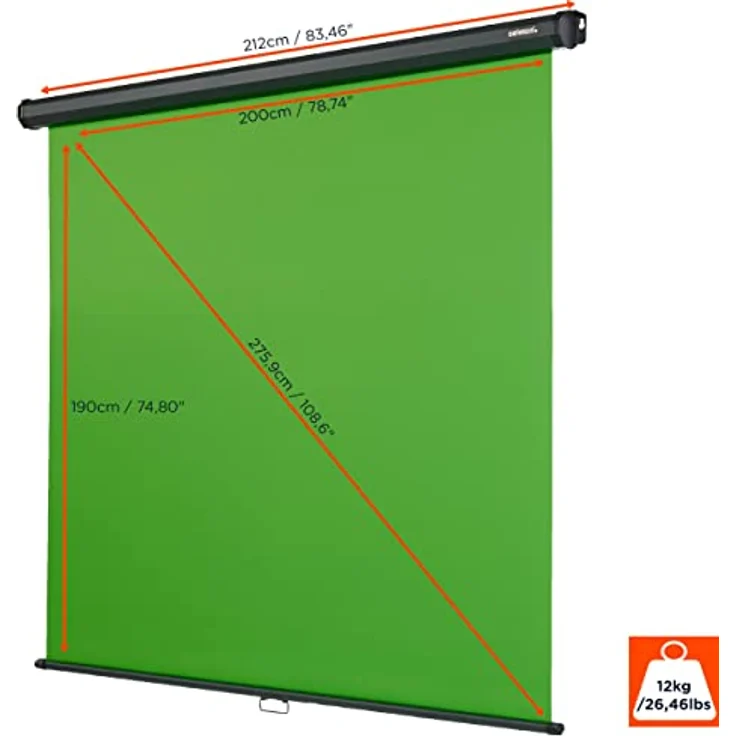 Celexon Rollo Chroma Key Green Screen 200 x 190cm – Bild 3