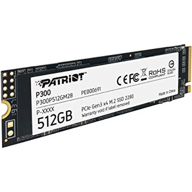 Patriot P300 - Solid-State-Disk - 512 GB - intern - M.2 2280 - PCI Express 3.0 x4 (NVMe) (P300P512GM28) – Bild 4