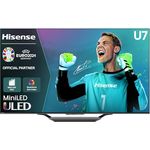 Hisense 85U7NQ 215cm (85 Zoll) 4K Mini LED ULED HDR Smart TV, Quantum Dot, 120Hz/ 144Hz VRR, Game Mode Pro, Dolby Vision IQ & Atmos, Bluetooth, Alexa Built-in, Anthrazit, [2024]